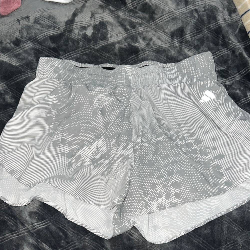 Adidas ADIZERO Gray Patterned Athletic Shorts